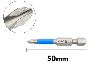 Anti-Slip Bit Strong Magnetic Single-Head Phillips Pozi Electric Wind Bit Screwdriver Mouth Screwdriver Head Wind Cape Electric Bit