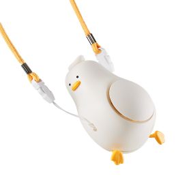 2023 New Portable Lying Duck 800mAh 3 Gear Handheld Pocket Fan Rechargeable Usb Lying Flat Duck Hanging Neck Fan
