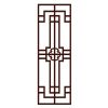Chinese Style Frosted Glass Window Film No Glue Sliding Door Static Film Imitation Redwood Lattice Window Film; 15x39 inch