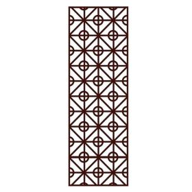 Retro Chinese Style Static Window Glass Film Imitation Wooden Lattice Decal Privacy Non-Adhesive Sliding Door Glass Film; 15x39 inches