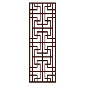 Imitation Redwood Lattice Window Film No Glue Chinese Style Sliding Door Static Window Film Frosted Glass Window Film; 15x39 inch