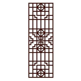 Imitation Redwood Lattice Window Film Frosted Glass Window Film No Glue Chinese Style Sliding Door Static Window Film; 15x39 inch