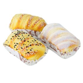 6 Pcs Fake Bread Realistic Artificial Cake Replica Food Model for Kitchen Party Decoration Display