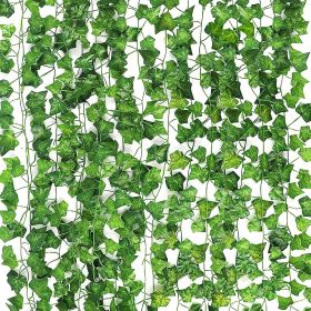 98 Feet Fake Ivy Leaves Artificial Ivy Garland Greenery Garlands Fake Hanging Plant Vine for Bedroom Wall Decor Wedding Party Room Astethic Stuff