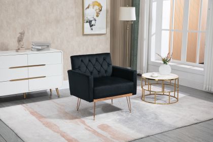 COOLMORE Accent Chair ,leisure single sofa with Rose Golden feet