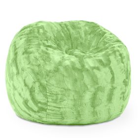 Jaxx Saxx 3 Foot Bean Bag Chair - Faux Fur - Fun Colors, Lime Green