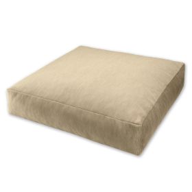 Jaxx Brio Large Décor Floor Pillow / Meditation Yoga Cushion, Plush Microvelvet, Camel