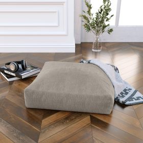 Jaxx Brio Large Décor Floor Pillow / Meditation Yoga Cushion, Plush Microvelvet, Dove Grey