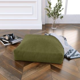 Jaxx Brio Large Décor Floor Pillow / Meditation Yoga Cushion, Plush Microvelvet, Moss