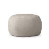 Jaxx Ellis Ottoman Shearling Faux-Lamb Plush Pouf for Modern Interior Design, Large, Smoke