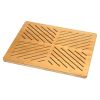 Oceanstar Bamboo Floor and Bath mat with Non-Slip Rubber Feet