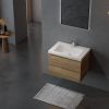23.5'' Solid Surface Vanity Sink for Bathroom in Matte Black