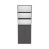 Bookcase Dual-Door Benzoni, Office, Matt Gray / White