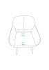 Fabric Upholstered Side Dining Chair with Metal Leg(Beige fabric+Beech Wooden Printing Leg),KD backrest