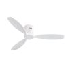 52 Inch Indoor Wooden Ceiling Fan With 3 Solid Wood Blades Remote Control Reversible DC Motor Without Light