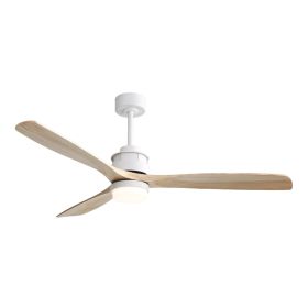 Modern Ceiling Fan with Remote Control,3 Mahogany Solid Wood Blades,60 Inches Suitable for Indoor and Outdoor