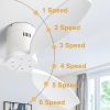 52 Inch Indoor Wooden Ceiling Fan With 3 Solid Wood Blades Remote Control Reversible DC Motor Without Light