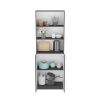 Bookcase Dual-Door Benzoni, Office, Matt Gray / White