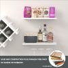 Set of 5 Wall Mount Wine Rack Set w/ Storage Shelves-White