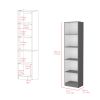 Bookcase XS Benzoni, Office, Matt Gray / White