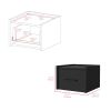 Floating Nightstand Calion, Bedroom, Black