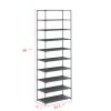 1pc 10-layer Cloth Assembled Shoe Rack, Modern And Simple Dust-proof Storage Shelf Suitable For Home, Bedroom, Dormitory
