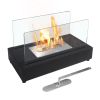 Upgrades Tabletop Rectangle Fire Pits; Portable Smokeless Bio Ethanol Fireplace with Realistic Burning; Awesome Gifts