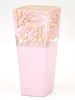 Glass Vase | Trapeze vase | Art Decorated Glass Vase for flowers | Table vase 10 inch | Interior Design | Home Decor
