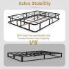 Queen Size Bed Frame with Metal Slat Support