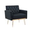 COOLMORE Accent Chair ,leisure single sofa with Rose Golden feet