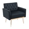 COOLMORE Accent Chair ,leisure single sofa with Rose Golden feet