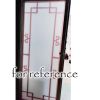 Chinese Style Imitation Redwood Lattice Window Film Frosted Glass Window Film No Glue Sliding Door Static Film; 15x39 inch