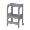 Child Standing Tower; Step Stools for Kids; Toddler Step Stool for Kitchen Counter; Gray