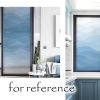 Sea Wave Translucent Stained Glass Window Film No Glue Static Decorative Privacy Window Film; 15x39 inches