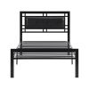 Twin Size metal bed Sturdy System Metal Bed Frame ,Modern style and comfort to any bedroom ,black