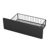 Queen Upholstered Bed Frame with 4 Storage Drawers, PU Leather Platform Bed with LED Headboard, No Box Spring Needed, Black