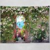 Rose Wall Tapestry Bedroom Oil Painting Tapestry Rental Decorative Wall Tapestry; 29x39 inch