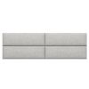 Jaxx Panelist Modern Padded Headboard – Set of 4 Wall Mounted Panels (Each 11.25" x 38") - King, Limestone Grey Microvelvet