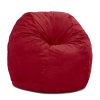 Jaxx Saxx 4 Foot Round Bean Bag w/ Removable Cover, Cinnabar