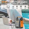 Gofort 200W Portable Power Station Power Bank Solar Generator AC 200W /DC 120W l/Type-C 18W/QC3.0/5W LED For Camping;  Back up Power;  CPAP Battery