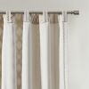 Imani Cotton Printed Curtain Panel with Chenille Stripe and Lining
