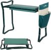 Bosonshop Garden Kneeler & Seat Folding Multi-Functional Steel Garden Stool with Tool Bag EVA Kneeling Pad