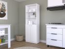 Bookcase Dual-Door Benzoni, Office, White