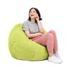 Jaxx Saxx 3 Foot Round Bean Bag w/ Removable Cover, Lime