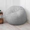 Jaxx Saxx 5 Foot Large Bean Bag w/ Removable Cover, Mondo Fur - Ivory