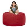 Jaxx Saxx 4 Foot Round Bean Bag w/ Removable Cover, Cinnabar