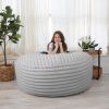 Jaxx Saxx 5 Foot Large Bean Bag w/ Removable Cover, Mondo Fur - Ivory