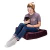 Jaxx Brio Large Décor Floor Pillow / Meditation Yoga Cushion, Plush Microvelvet, Pinot