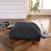 Jaxx Brio Large Décor Floor Pillow / Meditation Yoga Cushion, Shearling Faux Lamb, Black