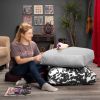 Jaxx Brio Large Décor Floor Pillow / Meditation Yoga Cushion, Plush Microvelvet, Ice